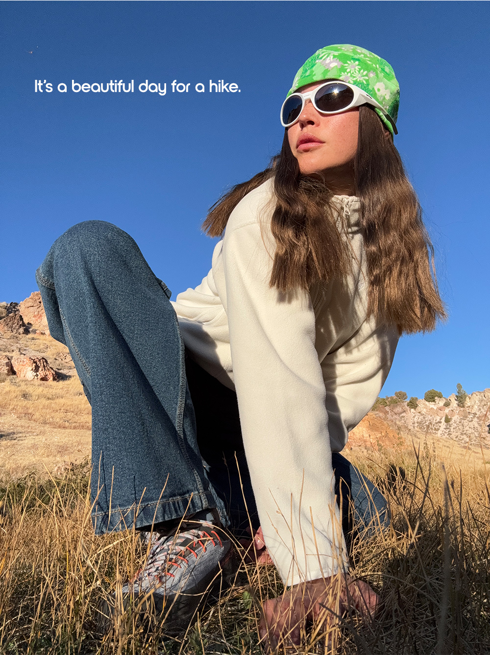 It's a beautiful day for a hike.