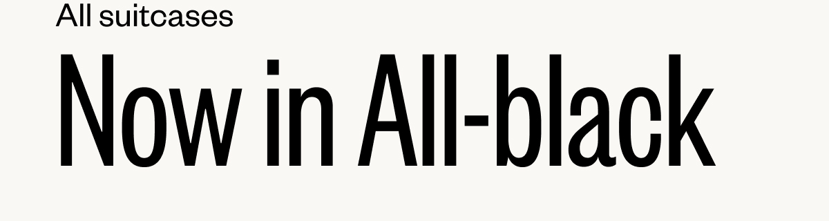 The Carry-on and The Check-in in All-black