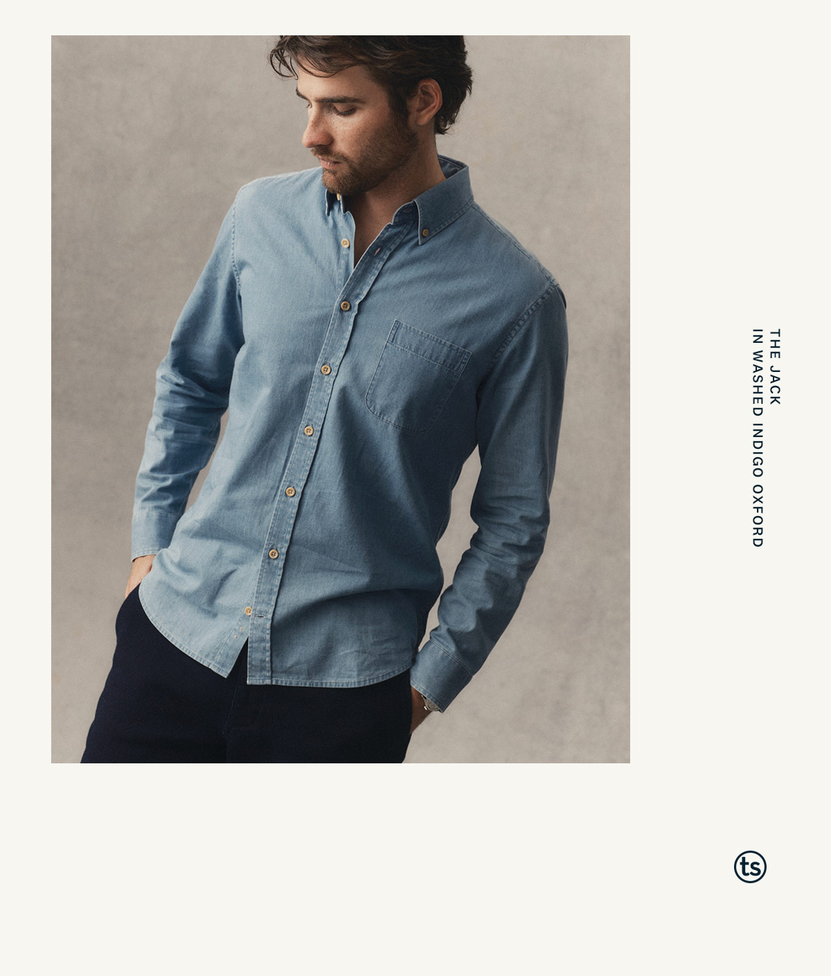 The Jack in Washed Indigo Oxford