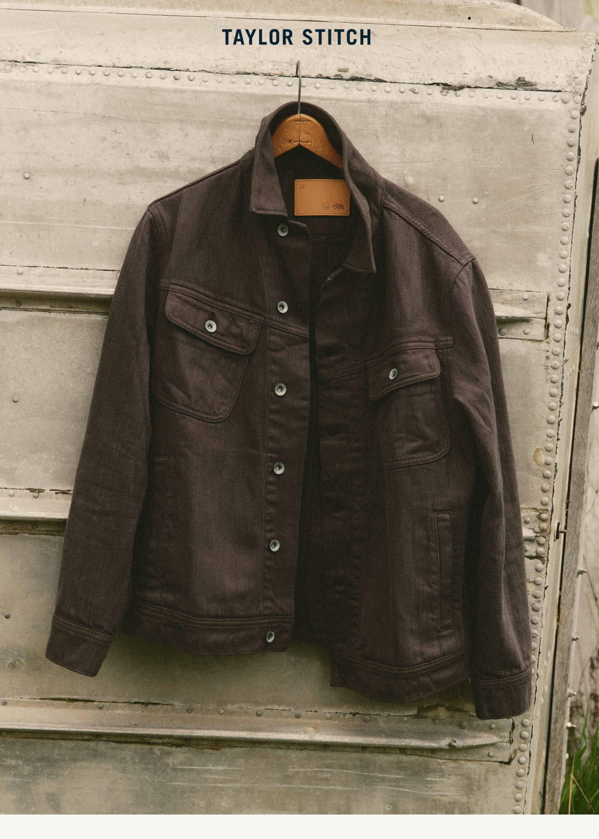 Taylor Stitch. The Long Haul Jacket in Soil Slub Denim