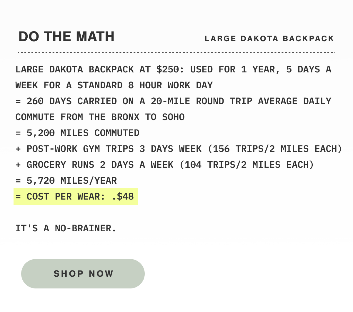 Do the Math. SHOP NOW.