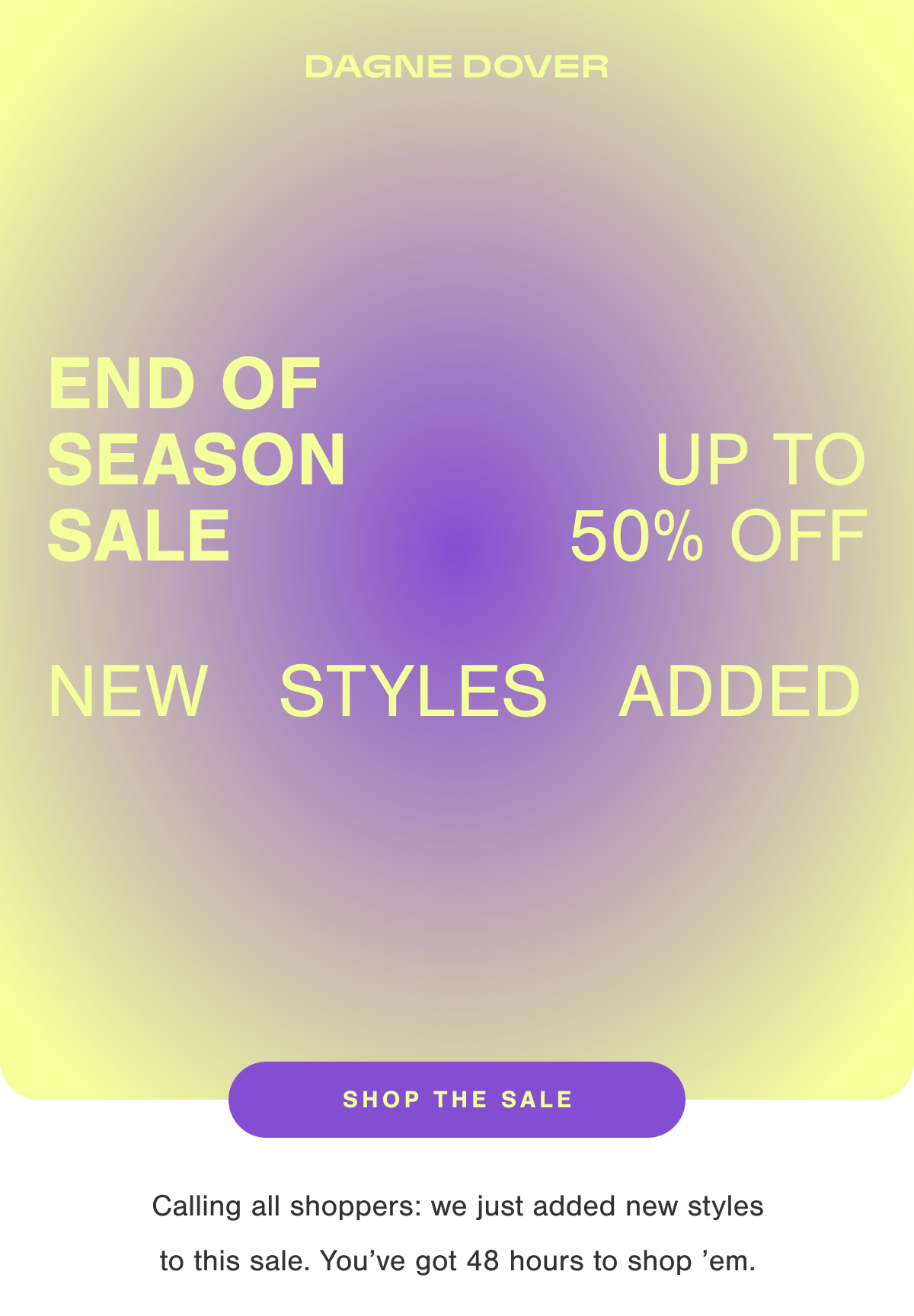 End of Season Sale. Up to 50% Off.