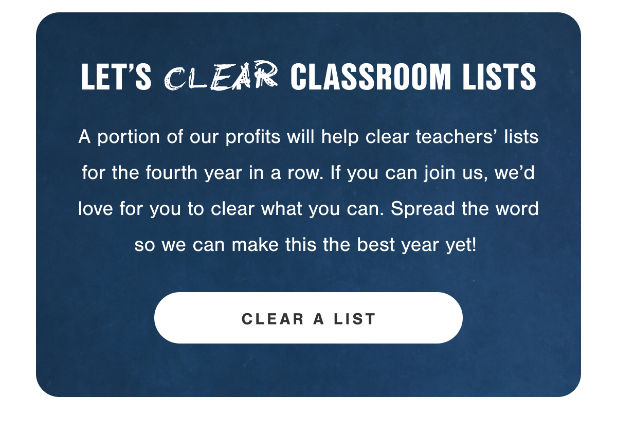 Let's Clear Classroom Lists.