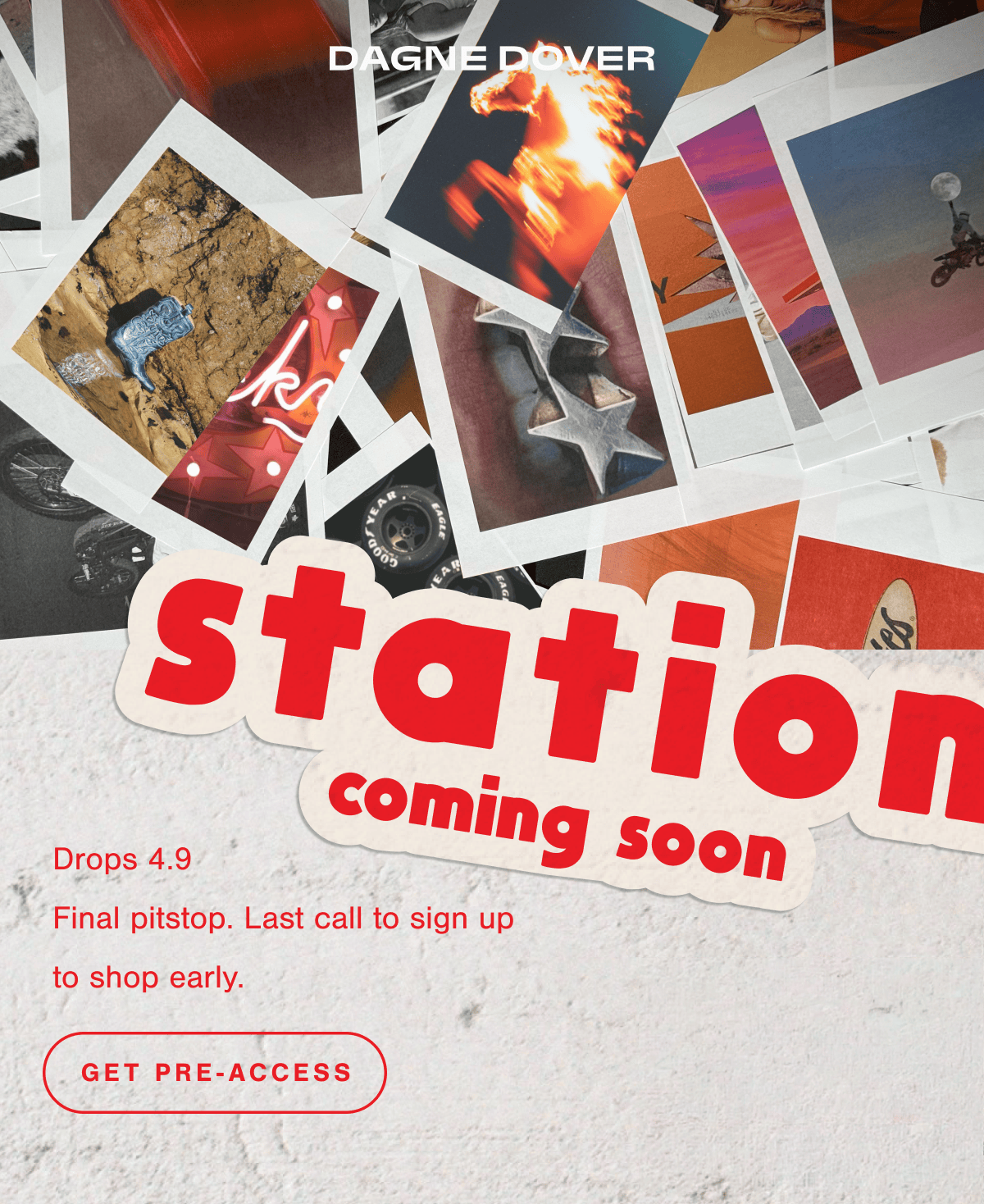 Drops 4.9. Final pitstop. Last call to sign up to shop early.