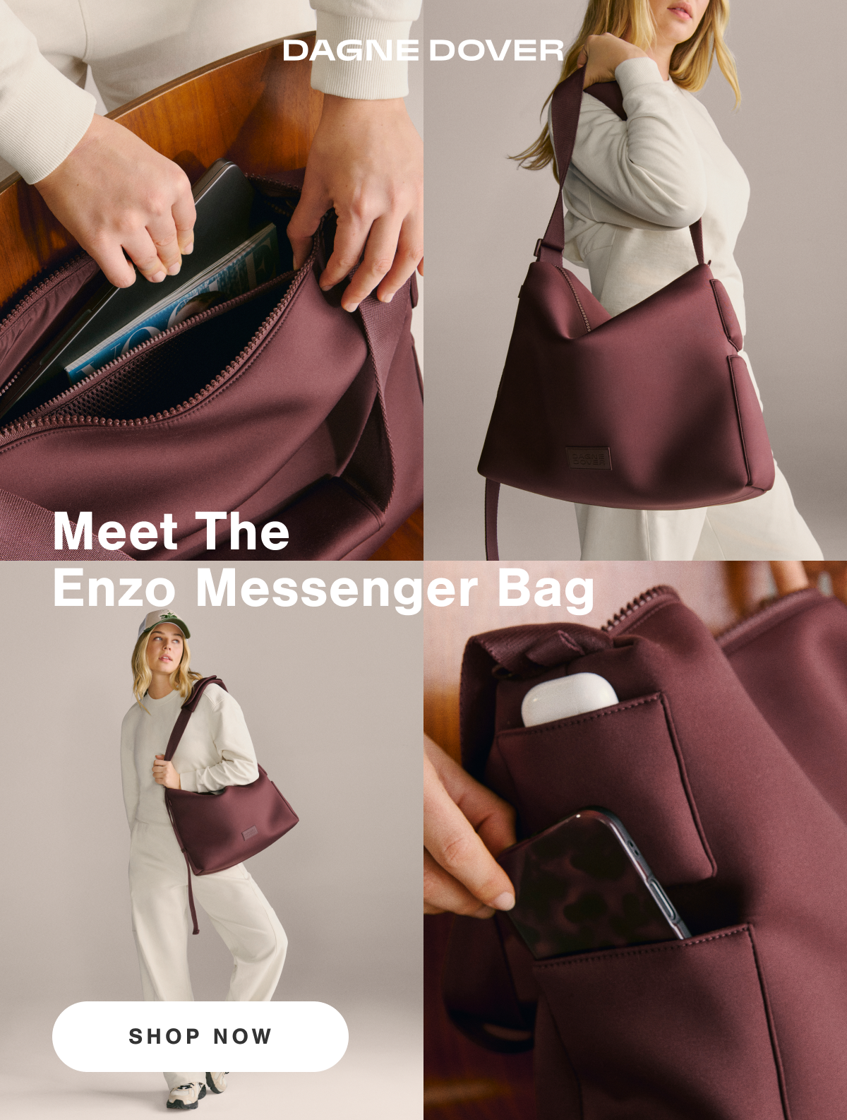 Meet The Enzo Messenger Bag. SHOP NOW.