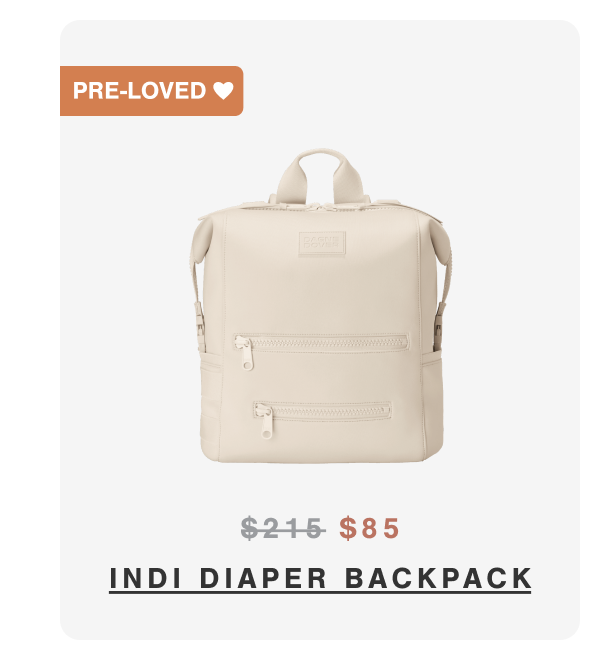 Indi Diaper Backpack in Oyster