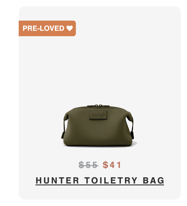 Hunter Toiletry Bag in Dark Moss