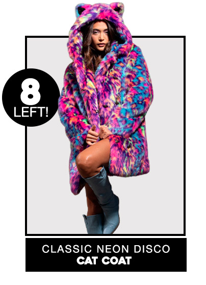 Classic Neon Disco Cat Coat