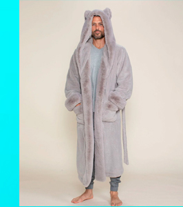 Classic Men's Luxury Grey Robe | Silver Fox