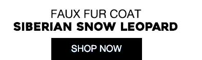Women's Faux Fur Coat | Siberian Snow Leopard Print