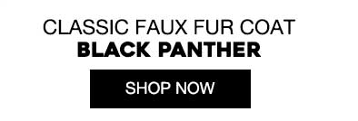 Classic Men's Faux Fur Coat | Black Panther