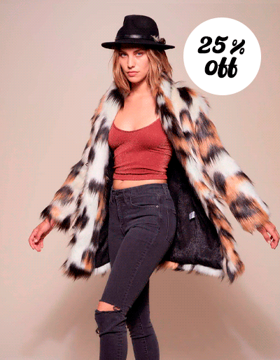 Women's Faux Fur Coat | Manx Cat