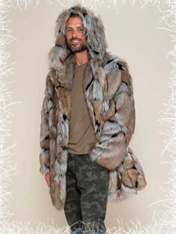 Hooded Men's Faux Fur Coat | Wolverine
