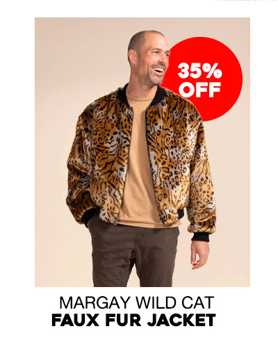 Men's Faux Fur Jacket | Margay Wild Cat
