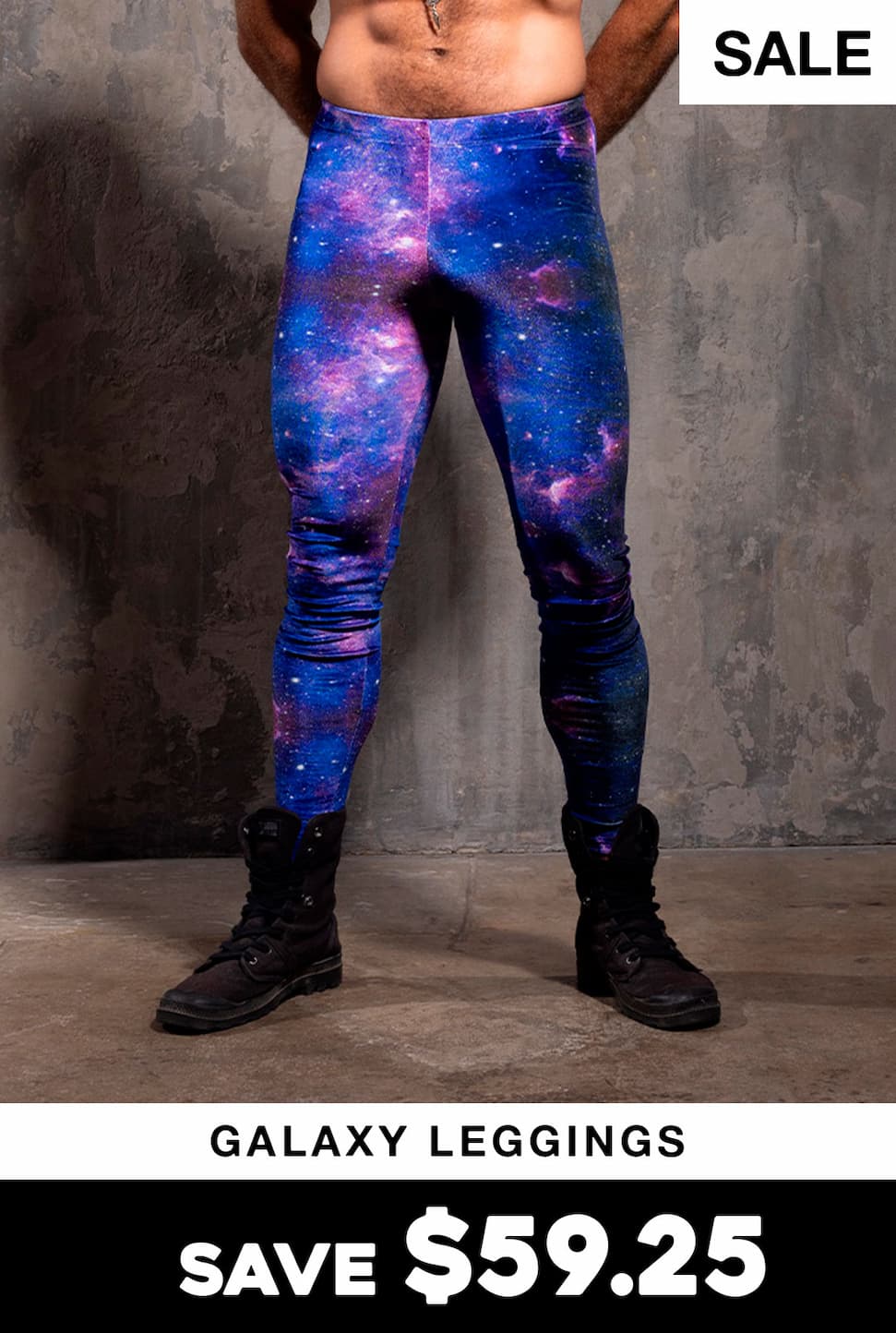 Men's Leggings Blue & Pink | Galaxy