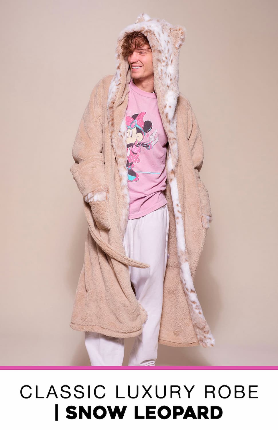 Classic Men's Luxury Robe | Grey Classic Men's Luxury Beige Robe | Snow Leopard