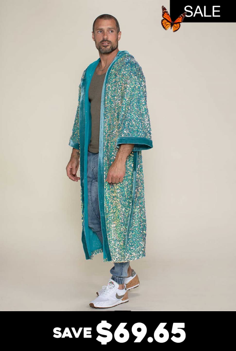 Men's Sequin Kimono | Firefly of the Sea