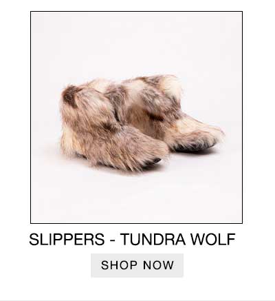 Tundra Wolf Faux Fur Slipper Bootie