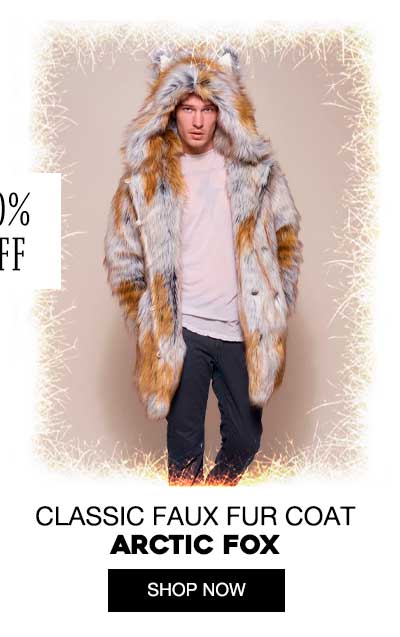 Classic Men's Faux Fur Coat | Arctic Fox