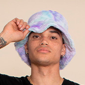 Men's Fur Bucket Hat | Tie Dye Mer-Cat