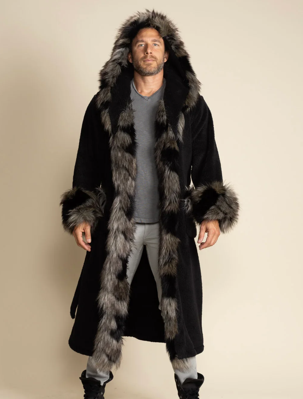 Hooded Men's Luxury Robe | Hyena