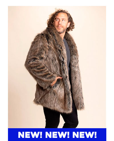 Men's Faux Fur Coat | Dire Wolf
