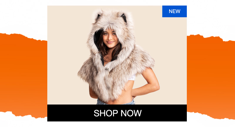 White Steppe Wolf Faux Fur Shawl | Women's