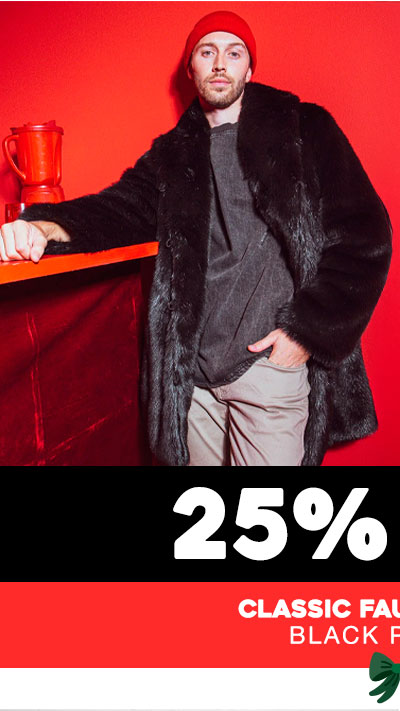 Men's Faux Fur Coat | Black Panther