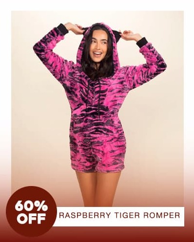 Raspberry Tiger Classic Collector Edition Ultra Soft Faux Fur Romper