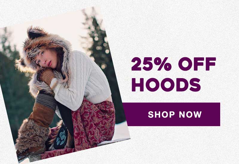 25% OFF Hoods & Mother Meow & Shawls & Bucket Hats