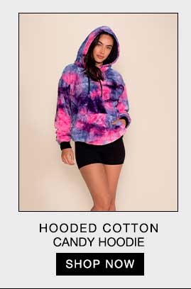 Women's Fur Hoodie | Tie-Dye Cotton Candy Kitty