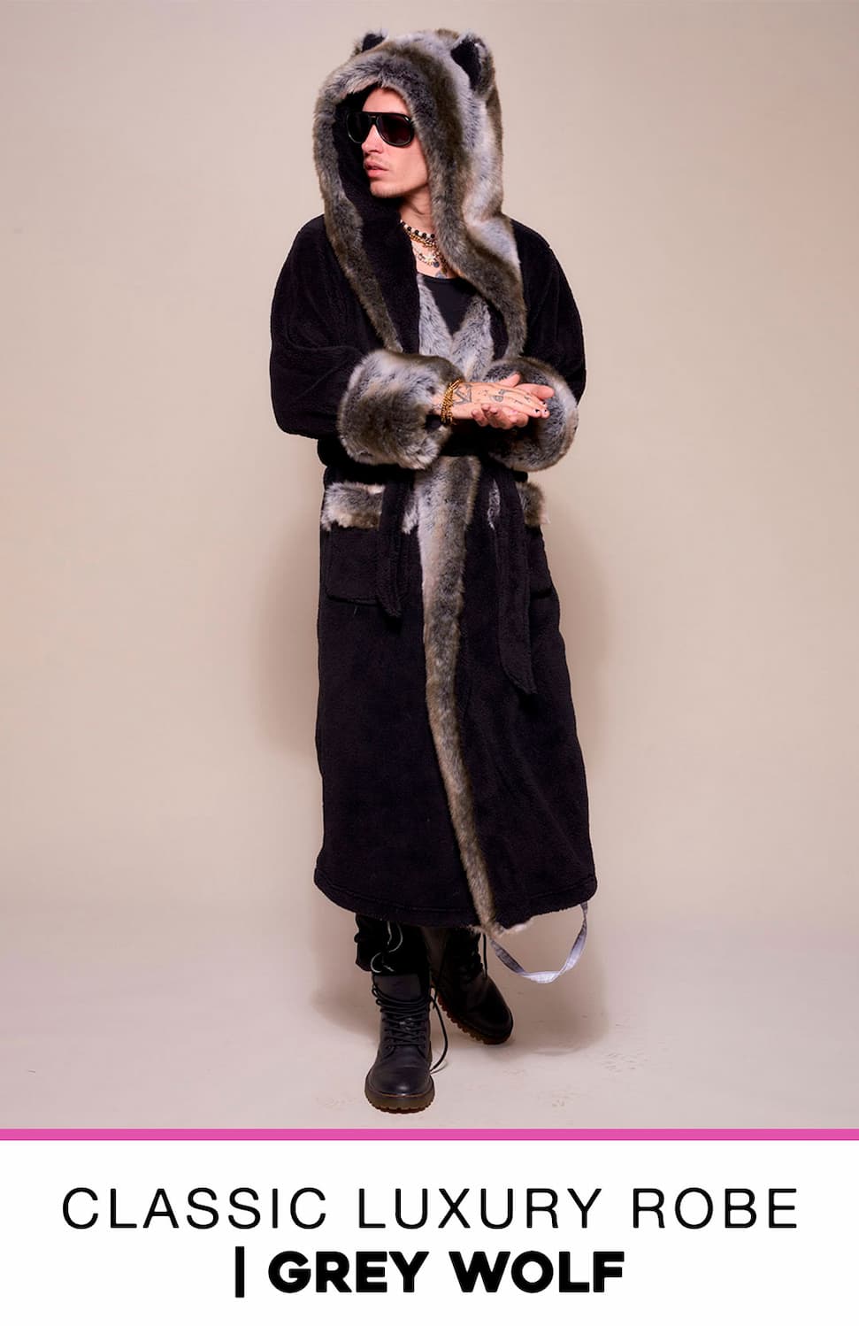 Classic Men's Luxury Robe | Grey Wolf