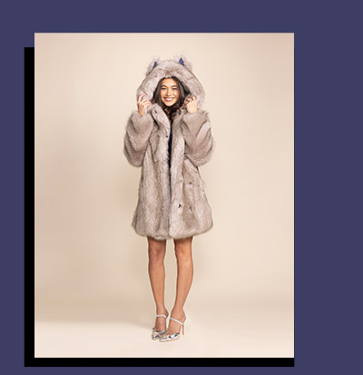 Classic Women's Faux Fur Coat | Arctic Wolf