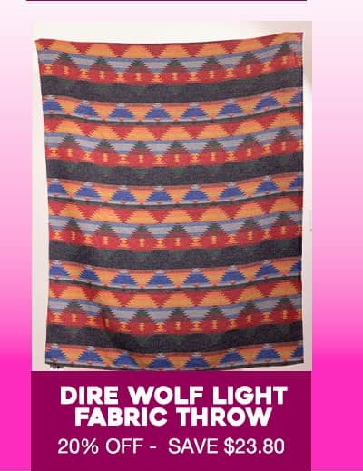 Dire Wolf Feather Light Fabric Throw