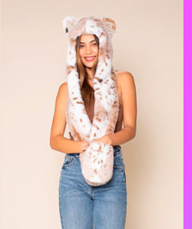 Siberian Snow Leopard Faux Fur Hood | Women's