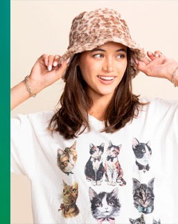 Women's Fur Bucket Hat | Tan Leopard