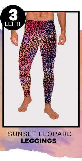 Men's Leggings | Sunset Leopard