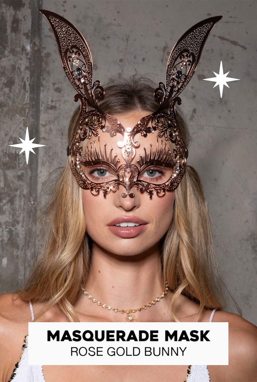 Masquerade Mask | Rose Gold Bunny