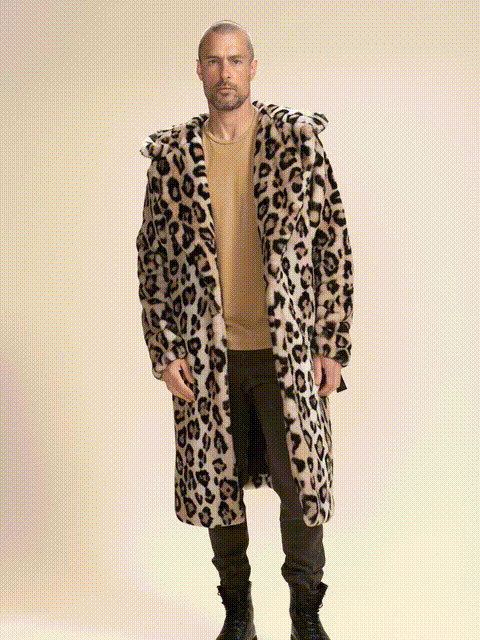 Long Faux Fur Coat | Arabian Leopard