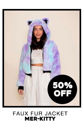 Classic Women's Cropped Faux Fur Jacket | Mer-Kitty