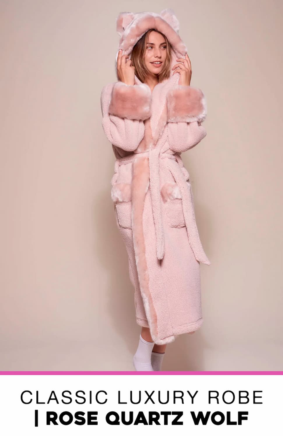 Classic Women's Luxury Blue Robe | Indigo Wolf