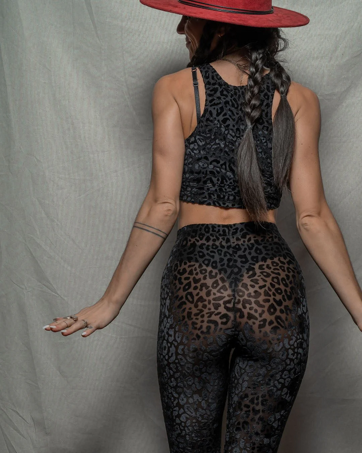Leggings & Black Leopard Flares