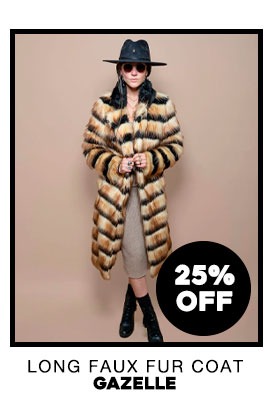 Women's Long Faux Fur Coat | Gazelle