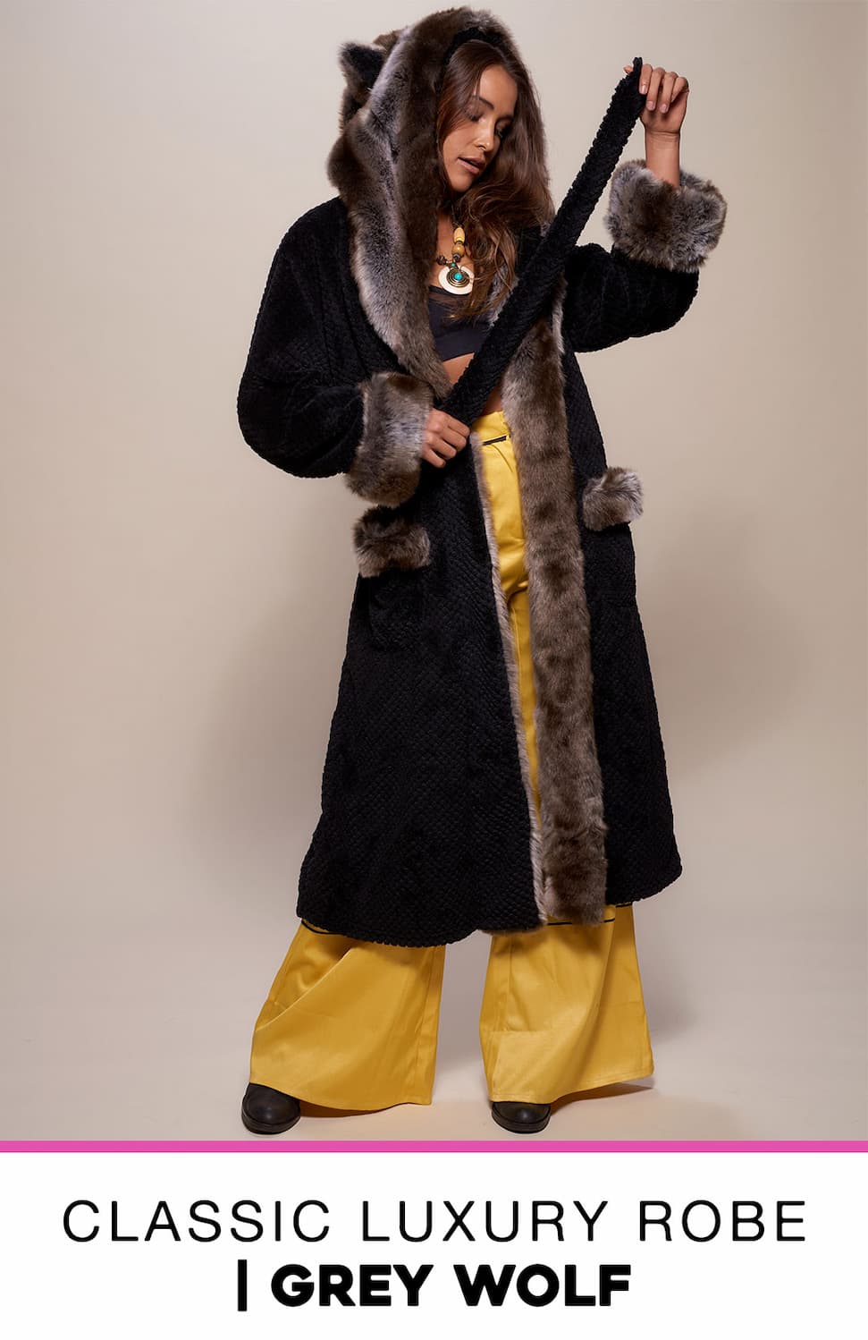 Classic Women's Luxury Robe | Grey Wolf
