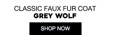 Classic Women's Faux Fur Coat | Grey Wolf