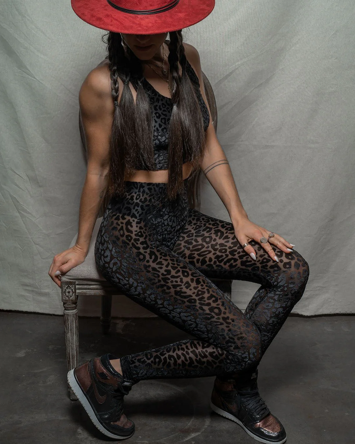 Leggings & Black Leopard Flares