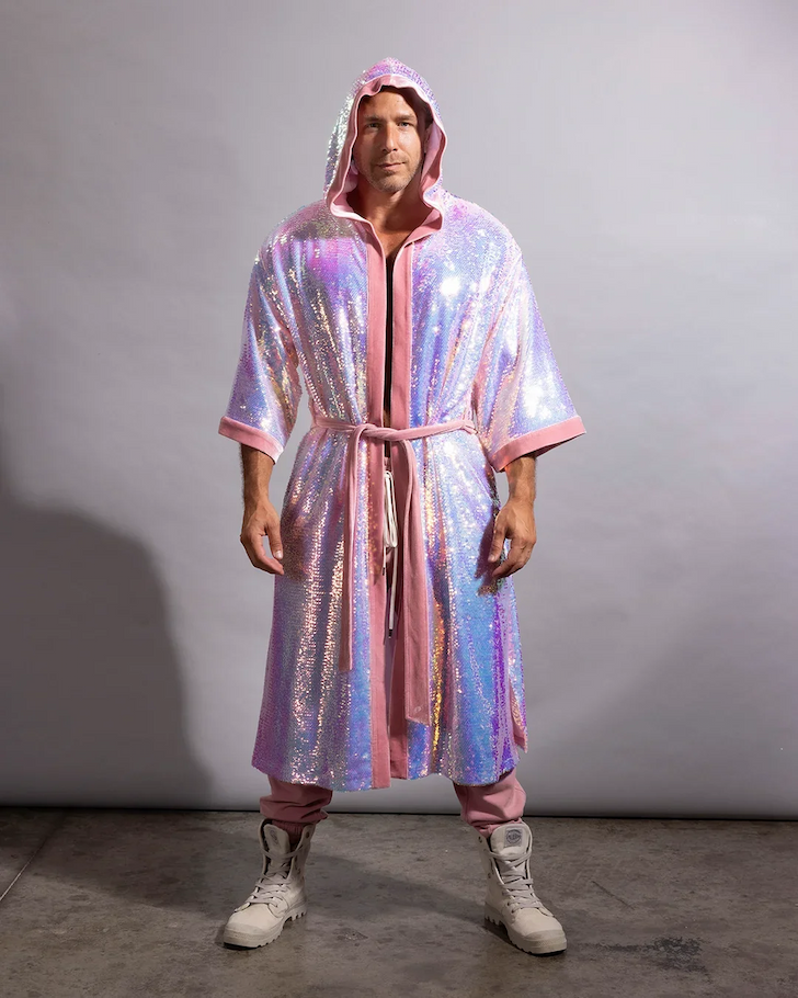 Men's Sequin Kimono | Pink Merman