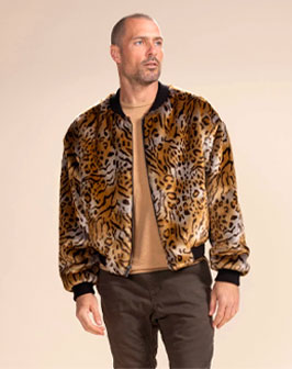 Men's Faux Fur Jacket | Margay Wild Cat