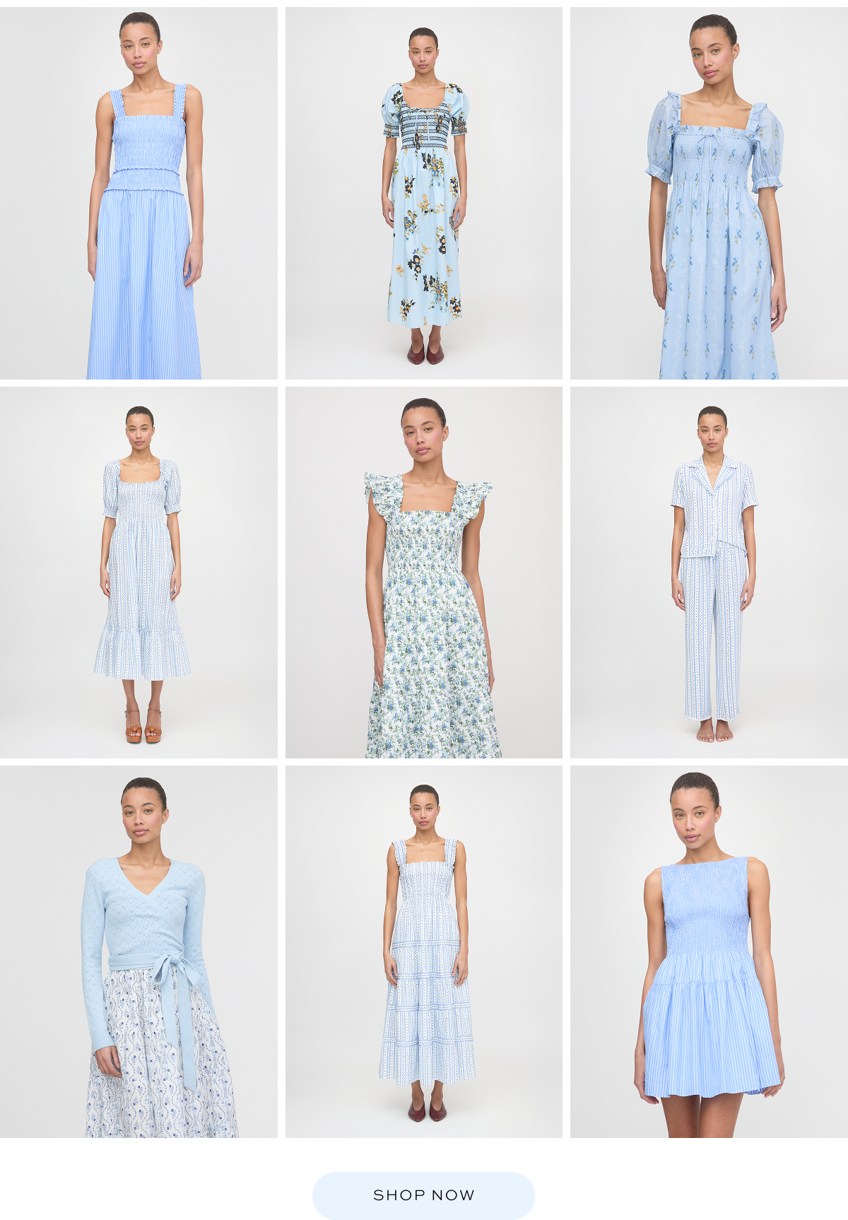 Everything we make in blue. Shop Now.