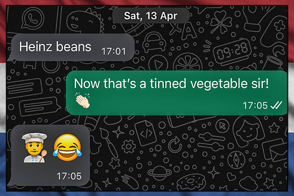 WhatsApp banter with Sean